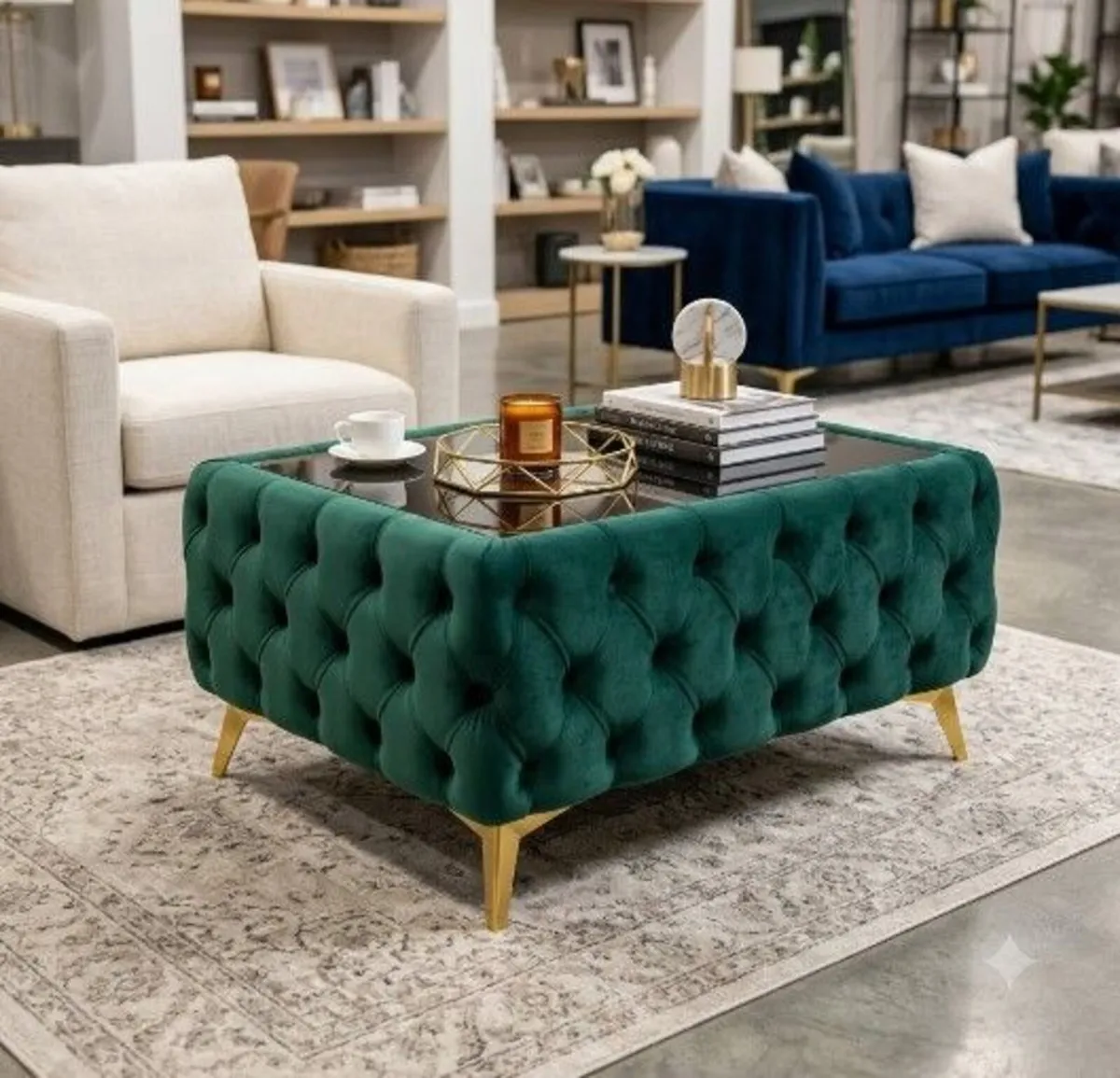 Chesterfield Coffee Table Rectangle 83x63x45 - Image 3