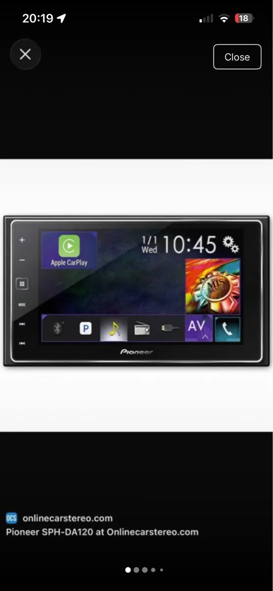 Pioneer SPH-DA120 DOUBLE DIN – APPLE CARPLAY - Image 1