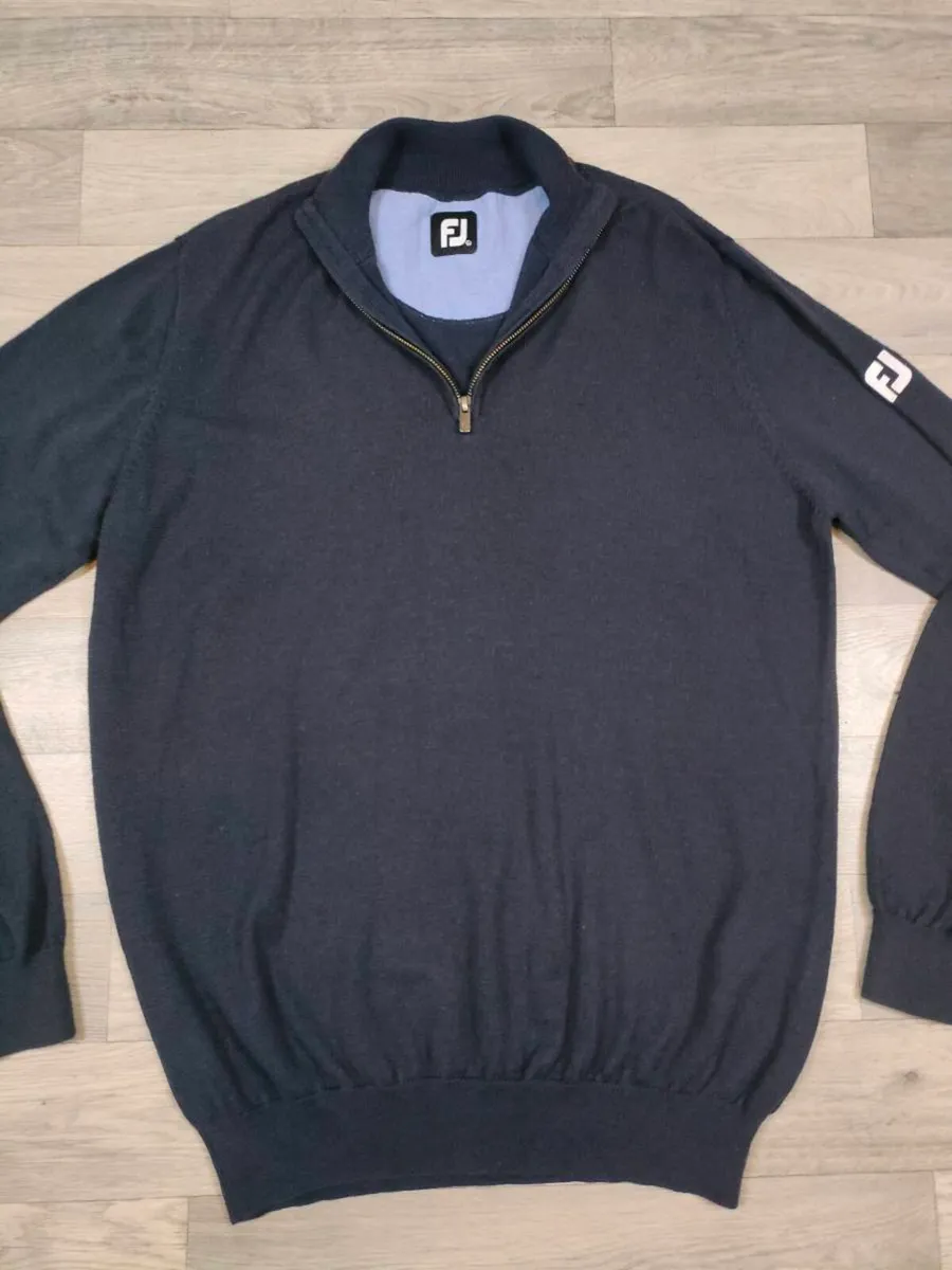 FootJoy Half Zip Wool Golf Jumper Mens XL - Image 2