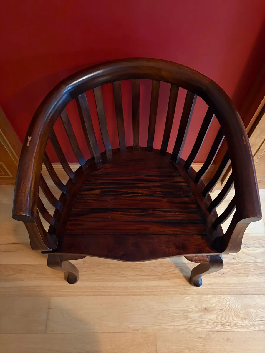 2 Wooden Armchairs - Image 2
