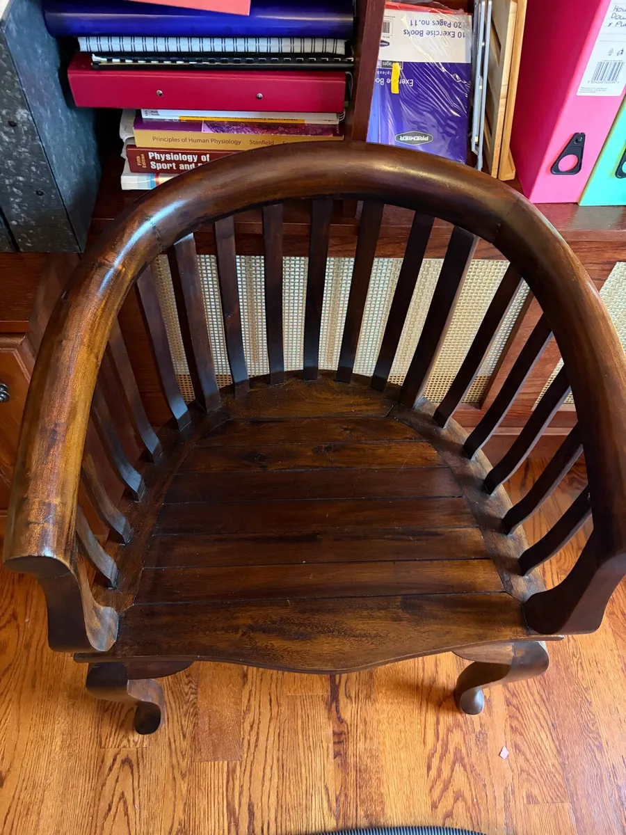 2 Wooden Armchairs - Image 4