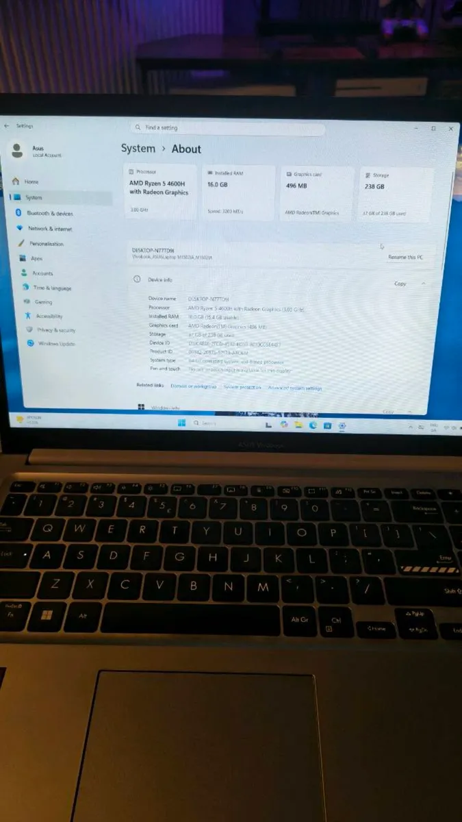 Asus Vivobook 15 / 16gb / Ryzen 5 - Image 2