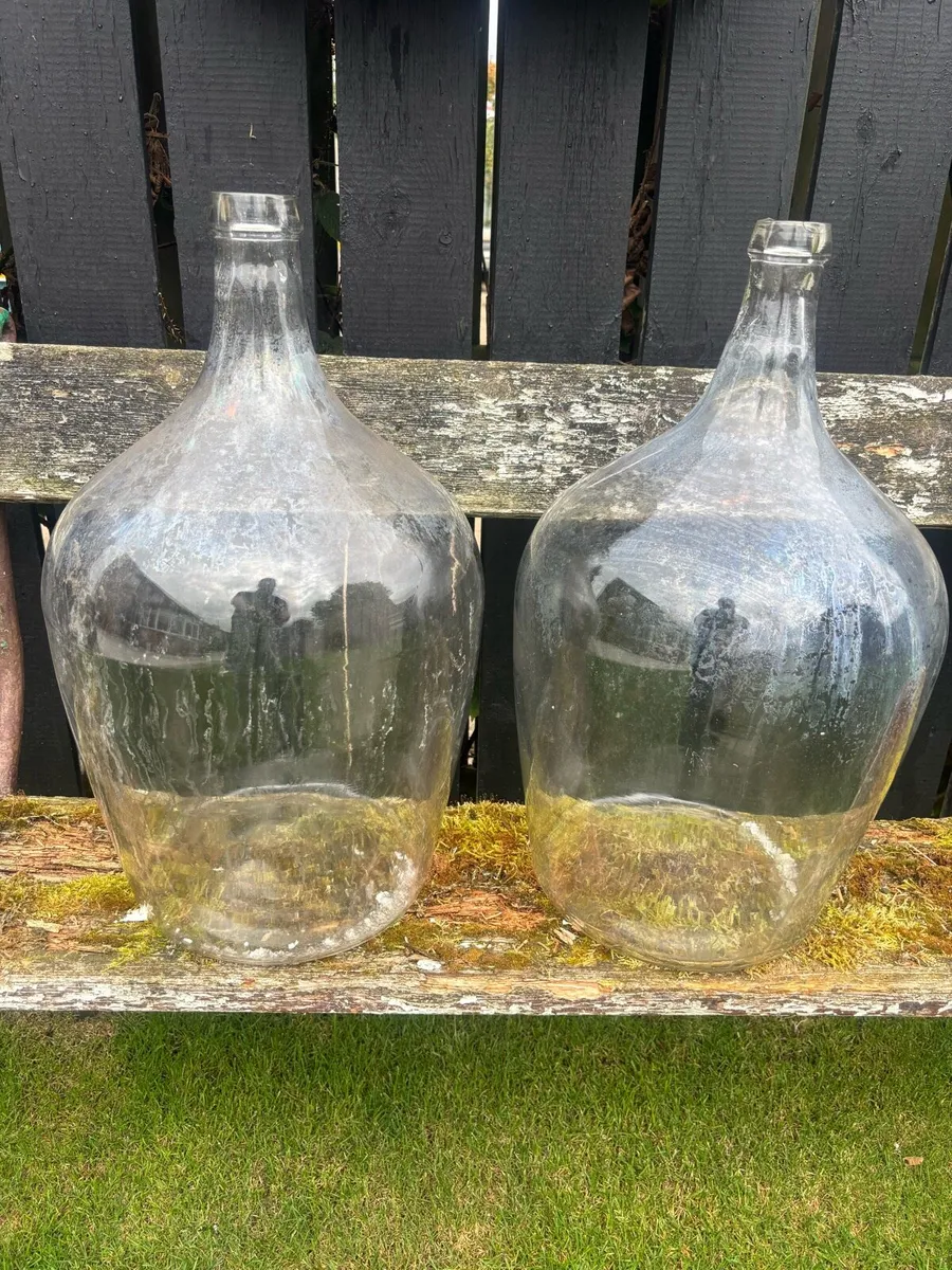 Vintage pair of carboy bottles - Image 1