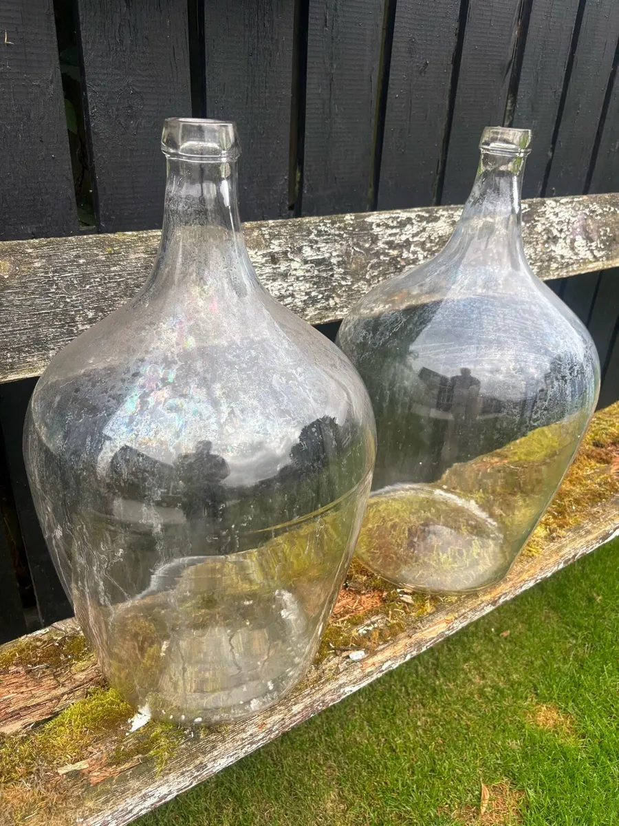 Vintage pair of carboy bottles - Image 2