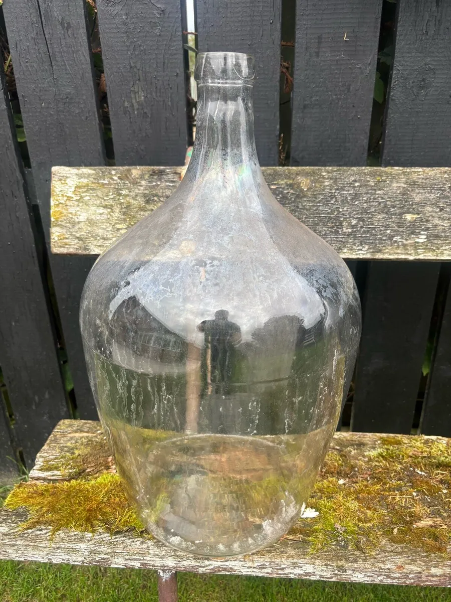 Vintage pair of carboy bottles - Image 4