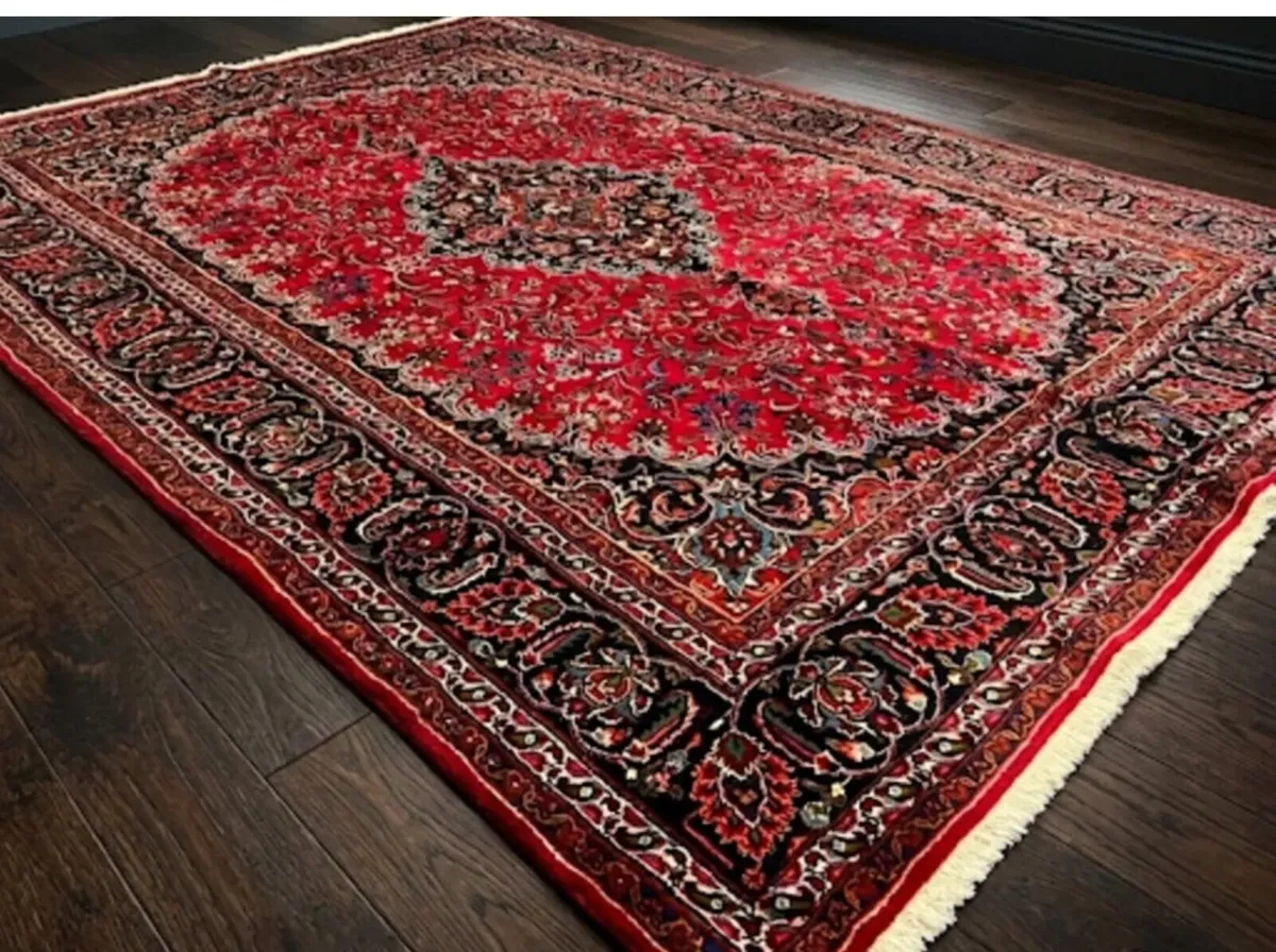 Stunning 12ft X 8ft Perser Mashad Hand Knotted Rug - Image 1