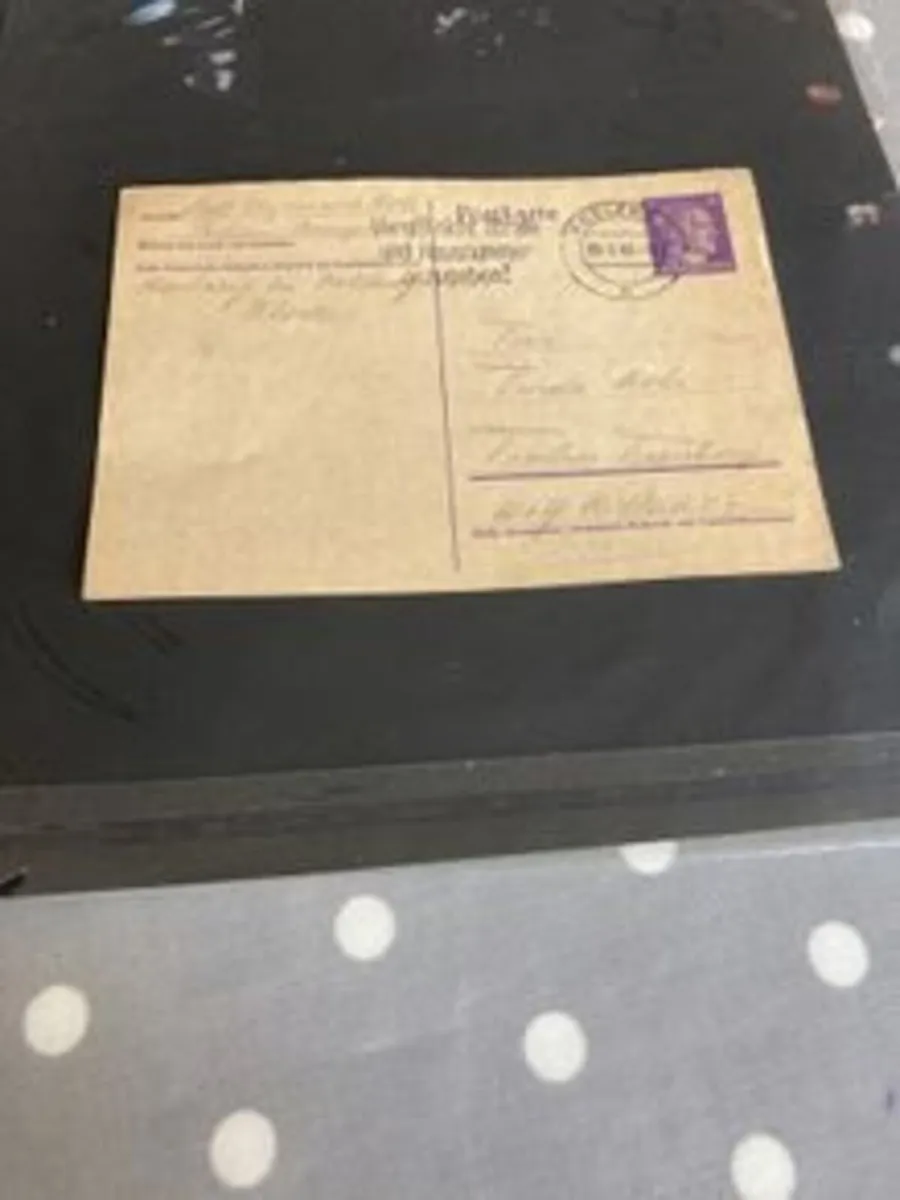 Rare/Genuine WW2 German postcard with Hitler stamp
