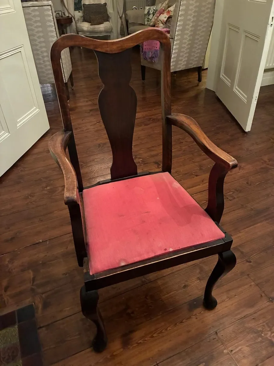 Two Queen Anne Mahogany Chairs - Image 4