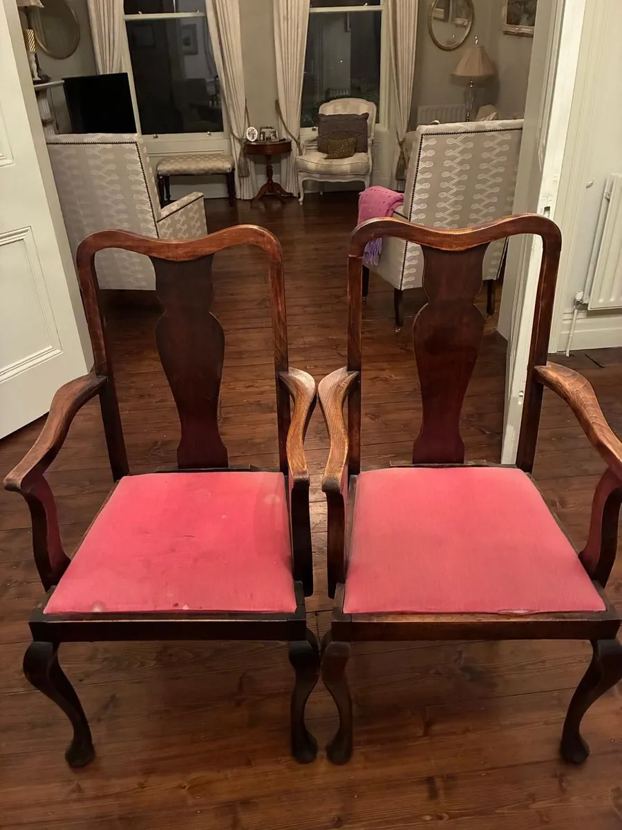 Two Queen Anne Mahogany Chairs - Image 1