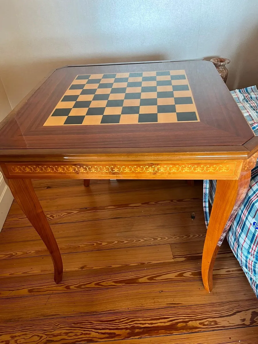 5 way wooden game table - Image 4