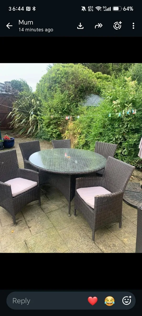 Garden table and chairs - Image 1