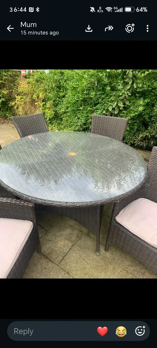 Garden table and chairs - Image 2