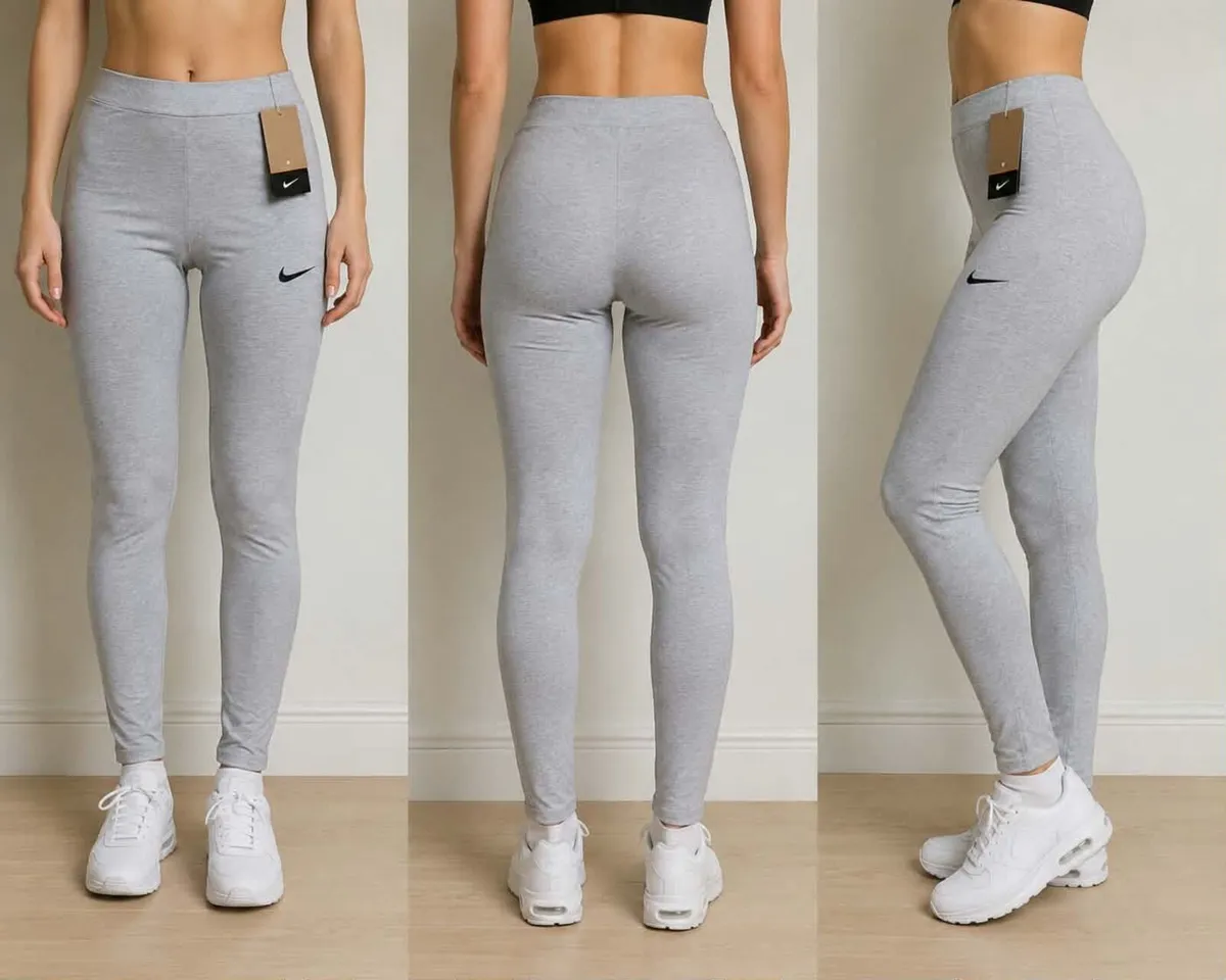 Gray high waisted sports leggings S/M - Image 2