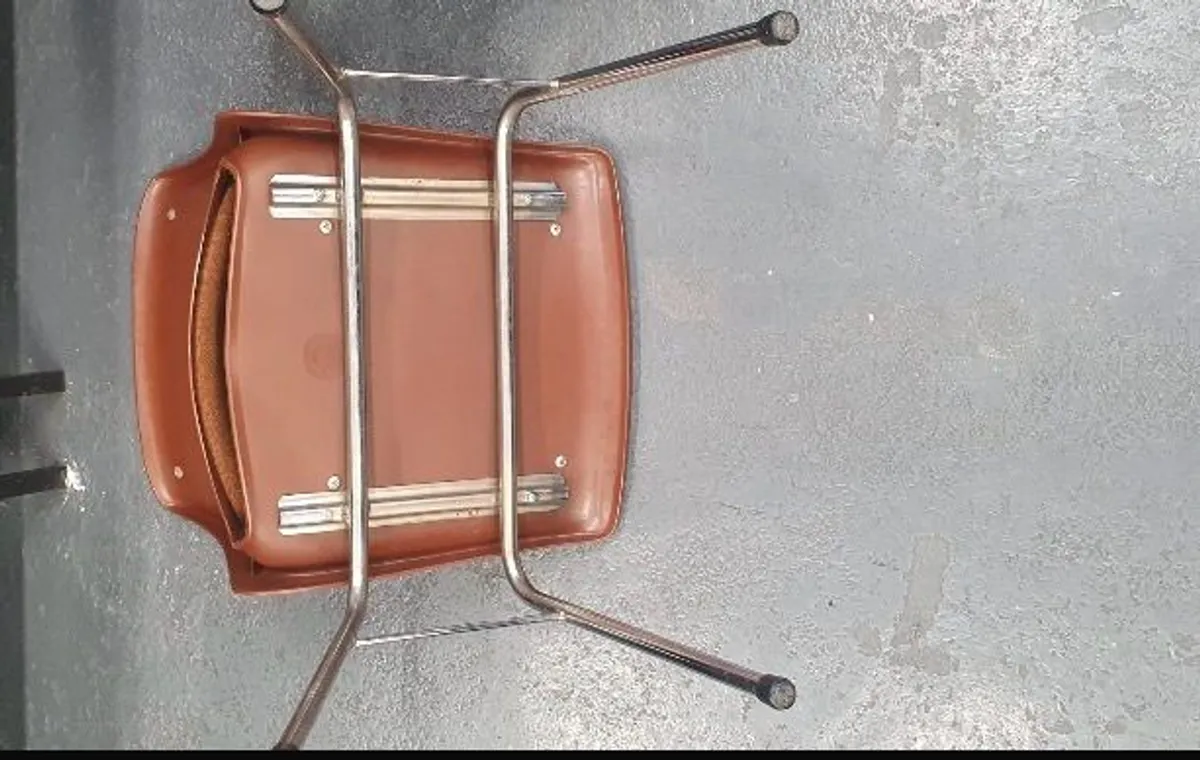 Vintage 1970s Style Writing Tablet Chairs Retro Adult size - Image 4