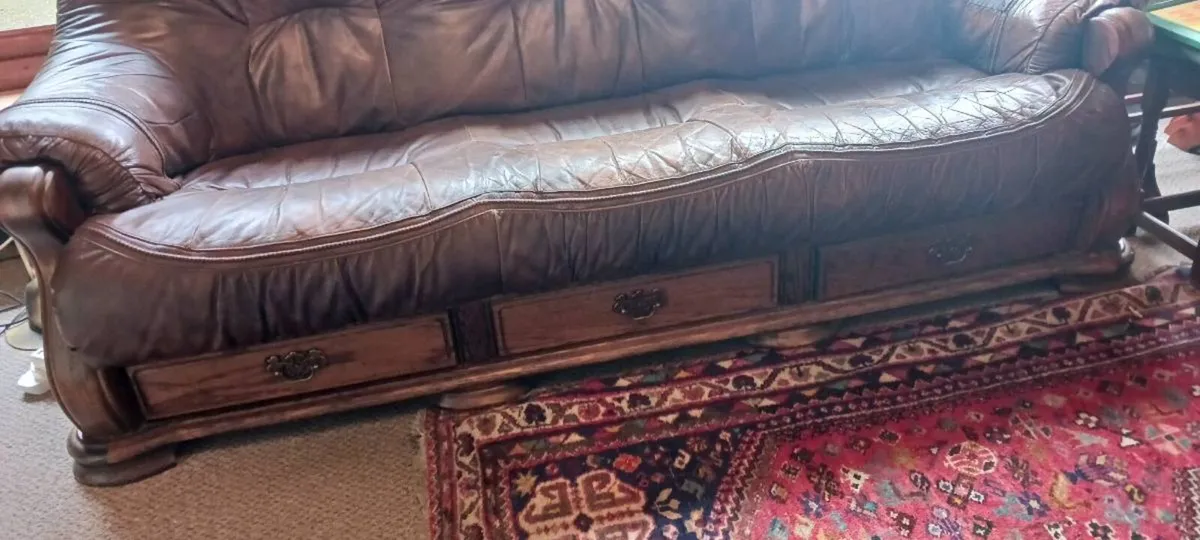 Genuine Leather Sofa - Image 2