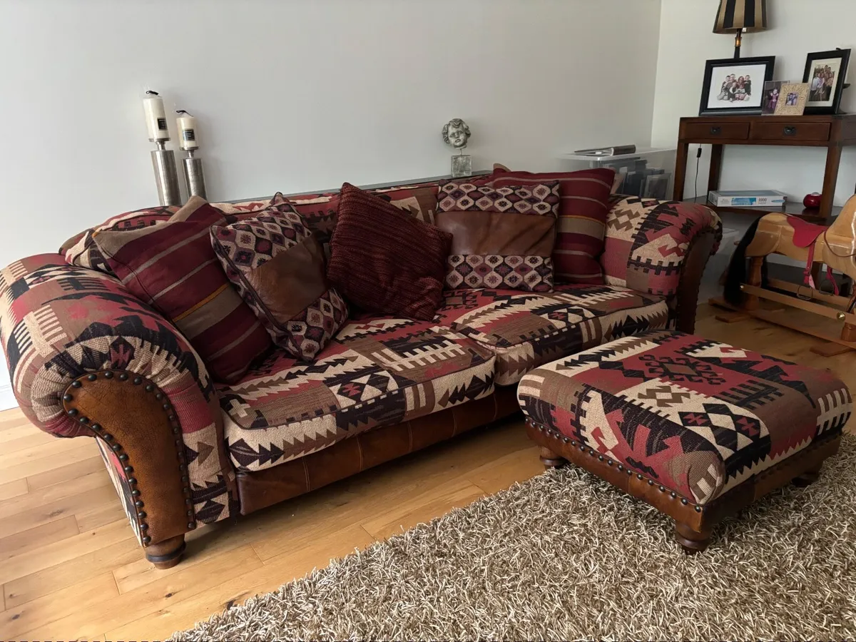 Two couches & Ottoman - Image 2
