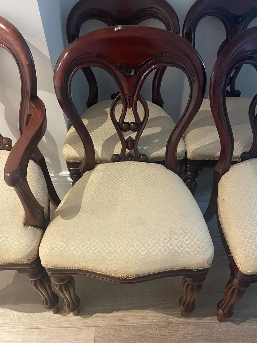 Set of 8 traditional mahogany chairs - Image 4