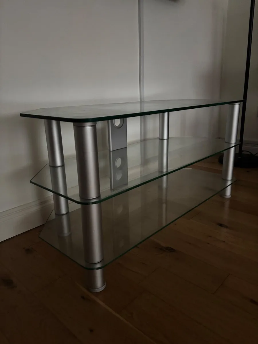 Glass TV Stand never used - Image 3