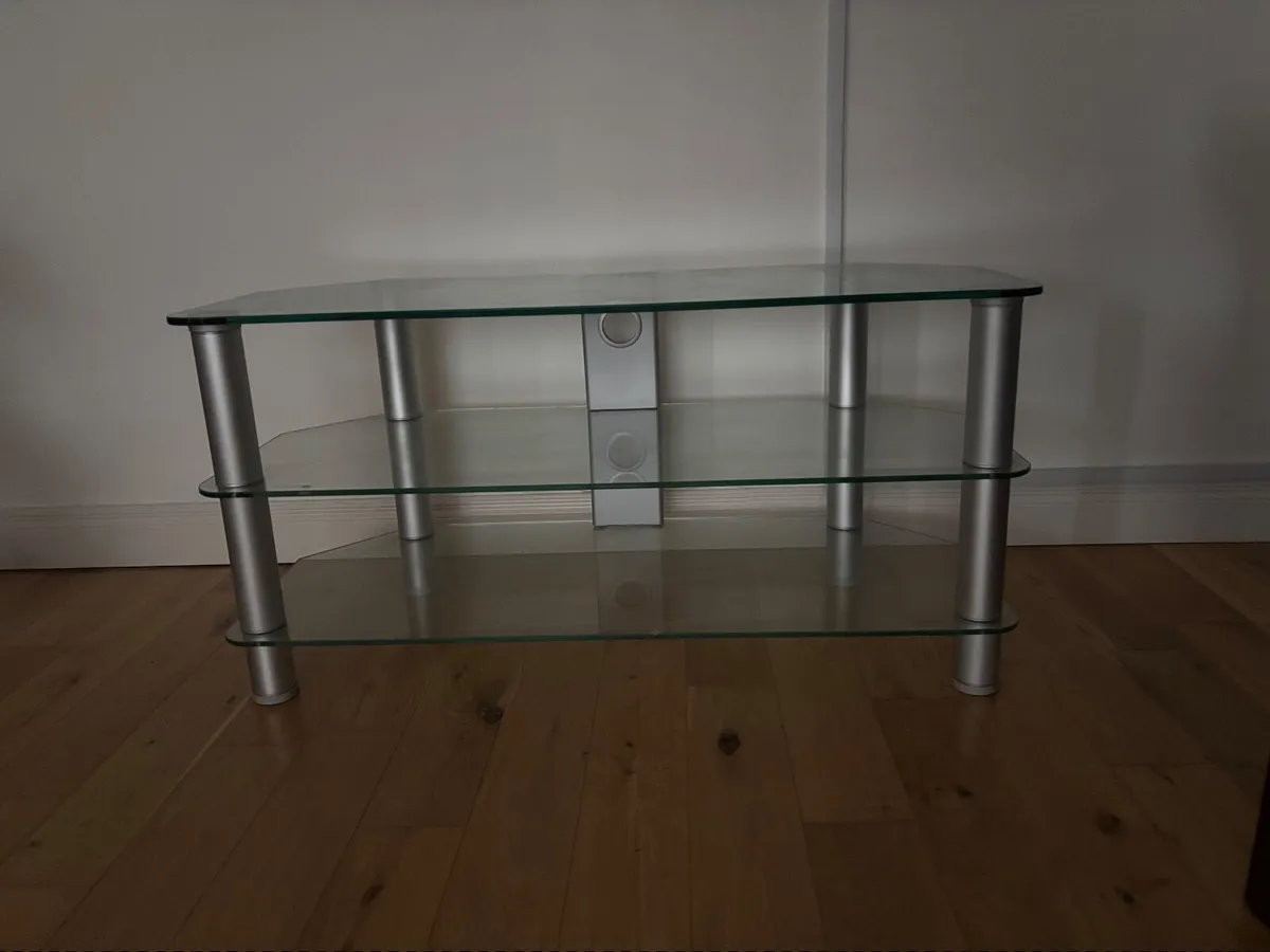 Glass TV Stand never used - Image 4