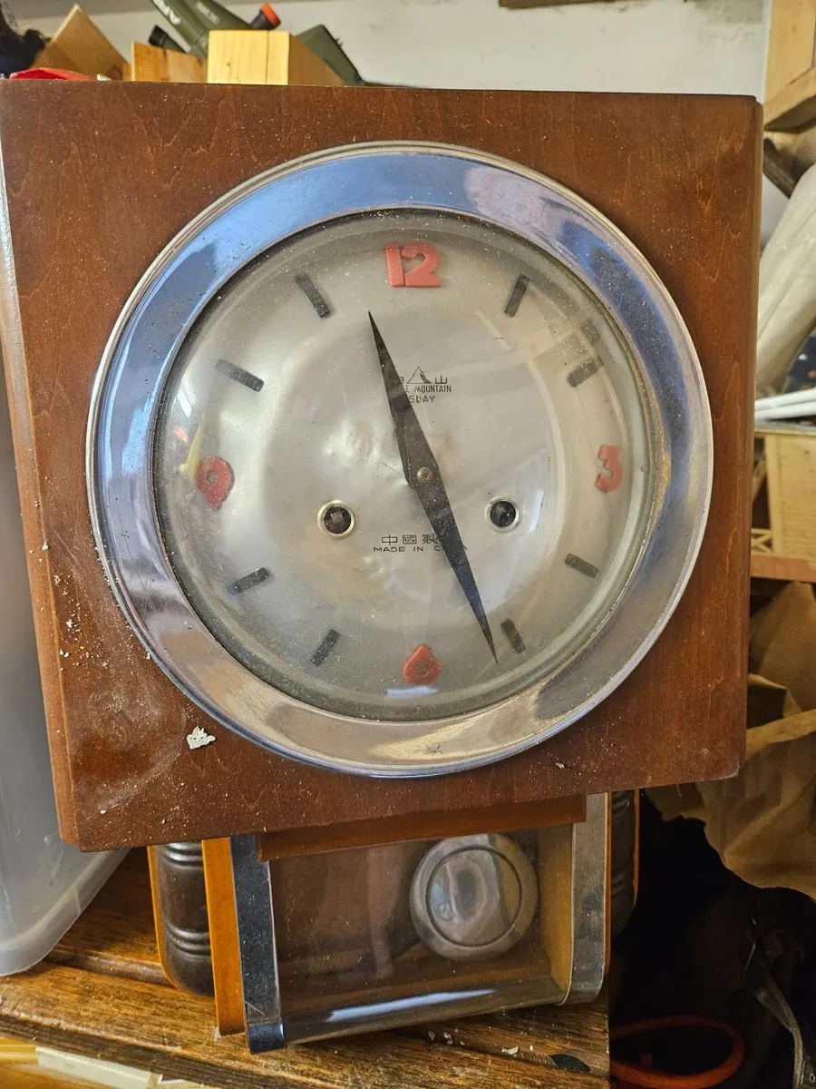 Vintage White Mountains 15 Day Wall Clock 1930's - Image 2