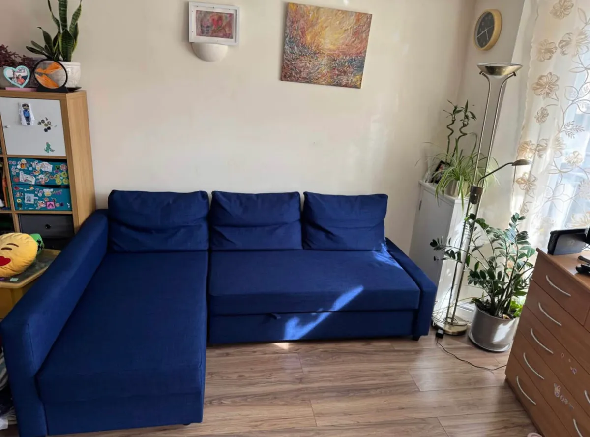 IKEA L shaped sofa couch bed - Image 1