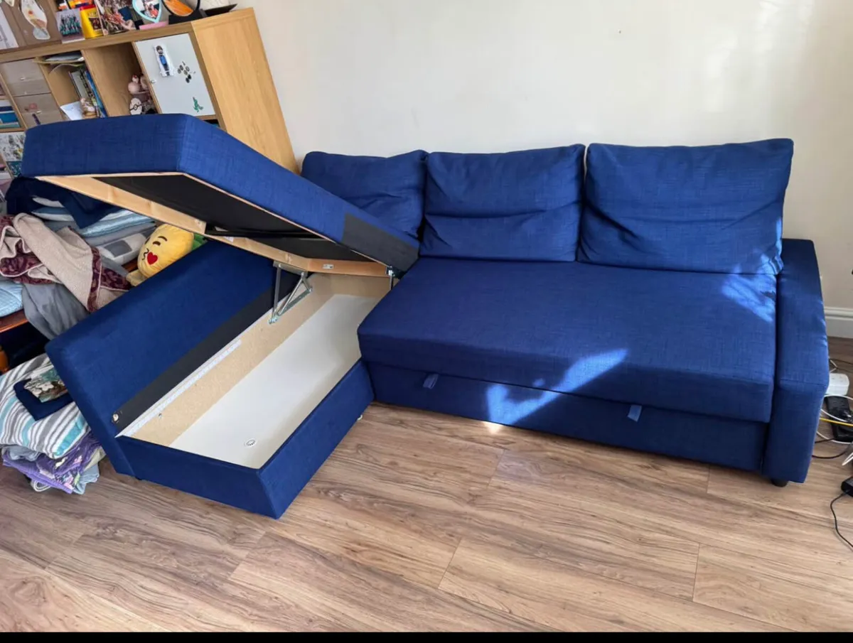 IKEA L shaped sofa couch bed - Image 2
