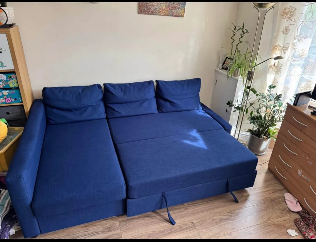 IKEA L shaped sofa couch bed - Image 4