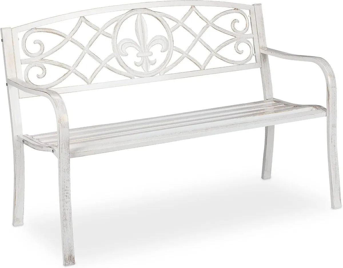Garden Bench 2 Seater Made of Metal Cast - Image 1