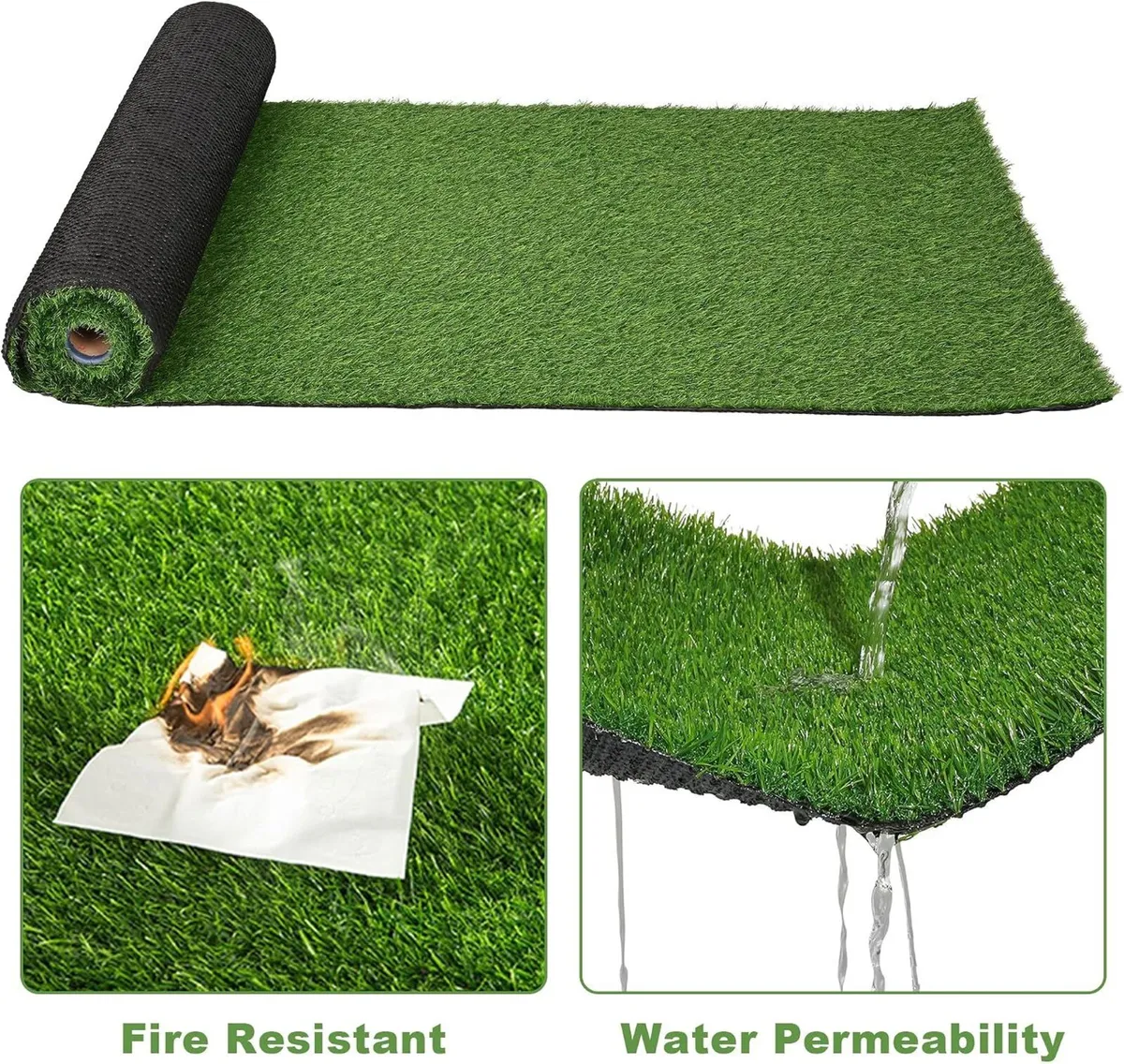 Artificial Turf Grass Rug 1m X 10m UV - Image 4