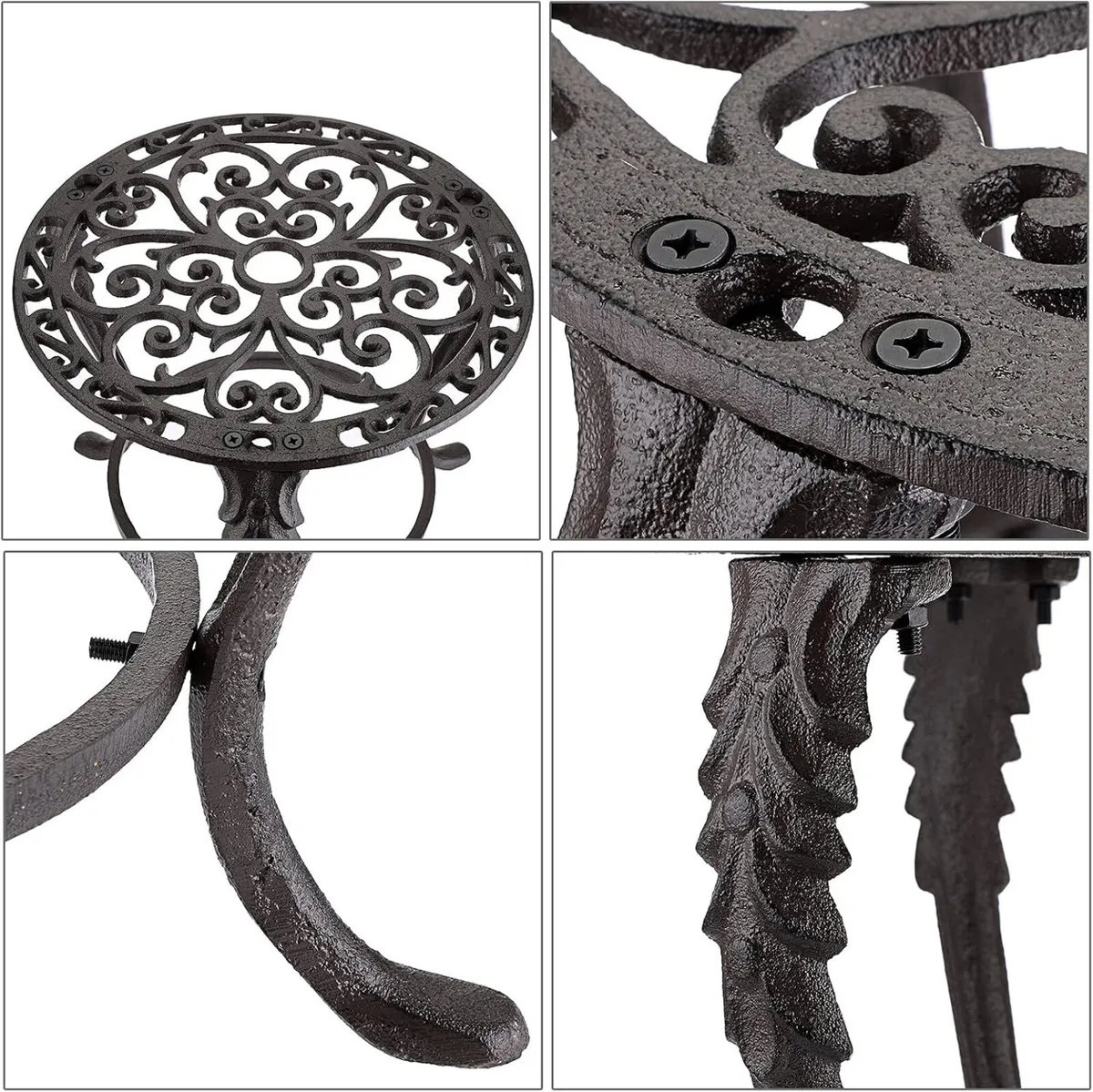 Heavy Duty Cast Iron Plant Stand Rust Proof - Image 4