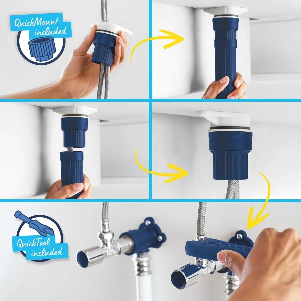 Quickfix Start Kitchen Sink Mixer Tap Chrome - Image 4