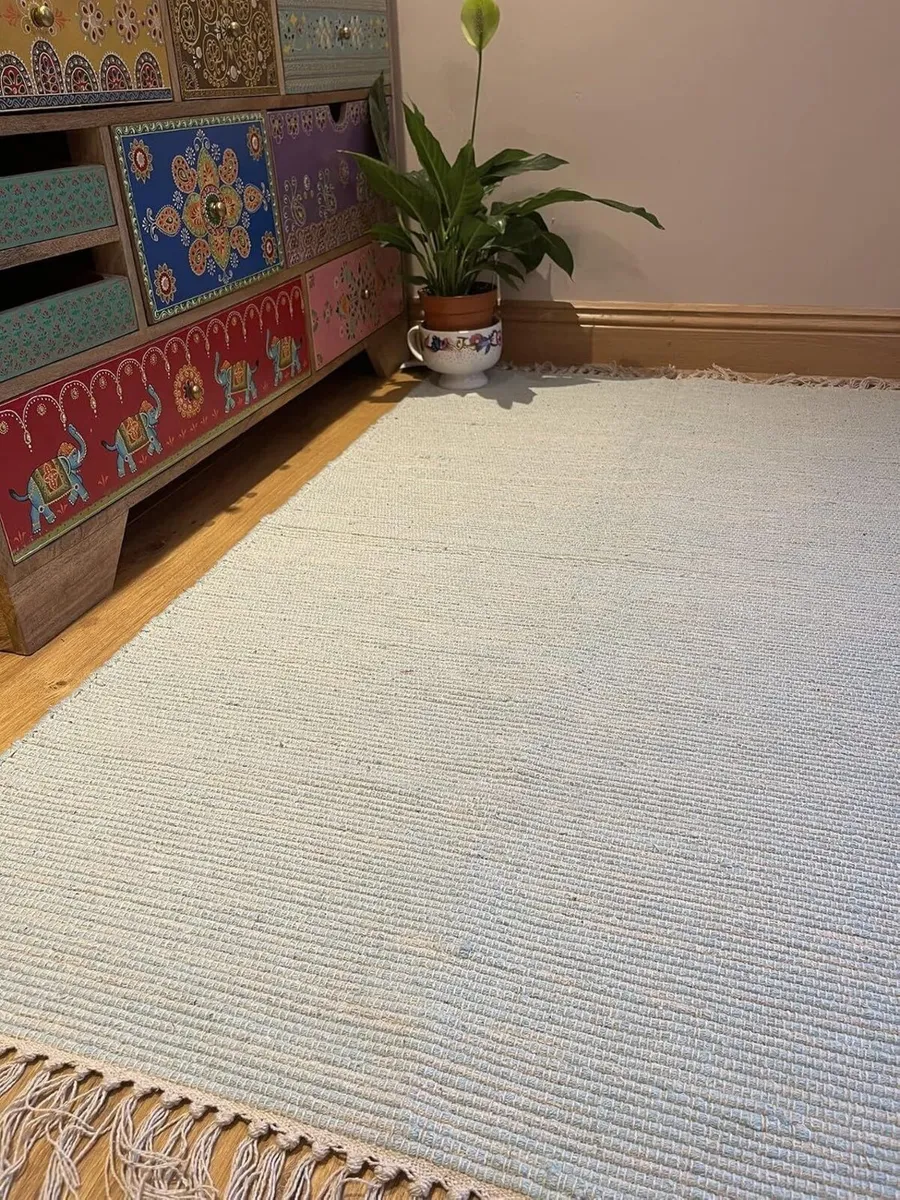 Natural Hush Soft Cotton Rug in Muted Hand - Image 4