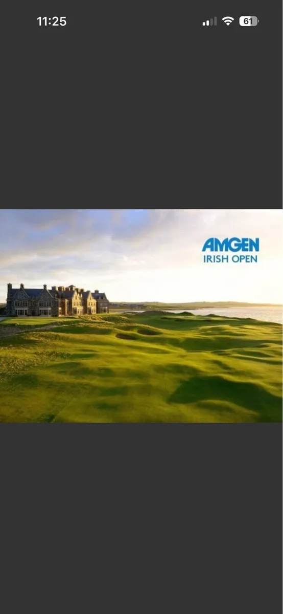 Irish Open Golf Pro Am tickets x 3 Wed 9th