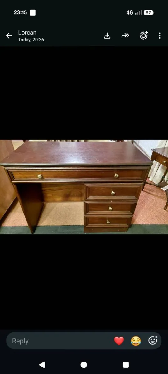 Desks ... Mahogany free to take away - Image 3