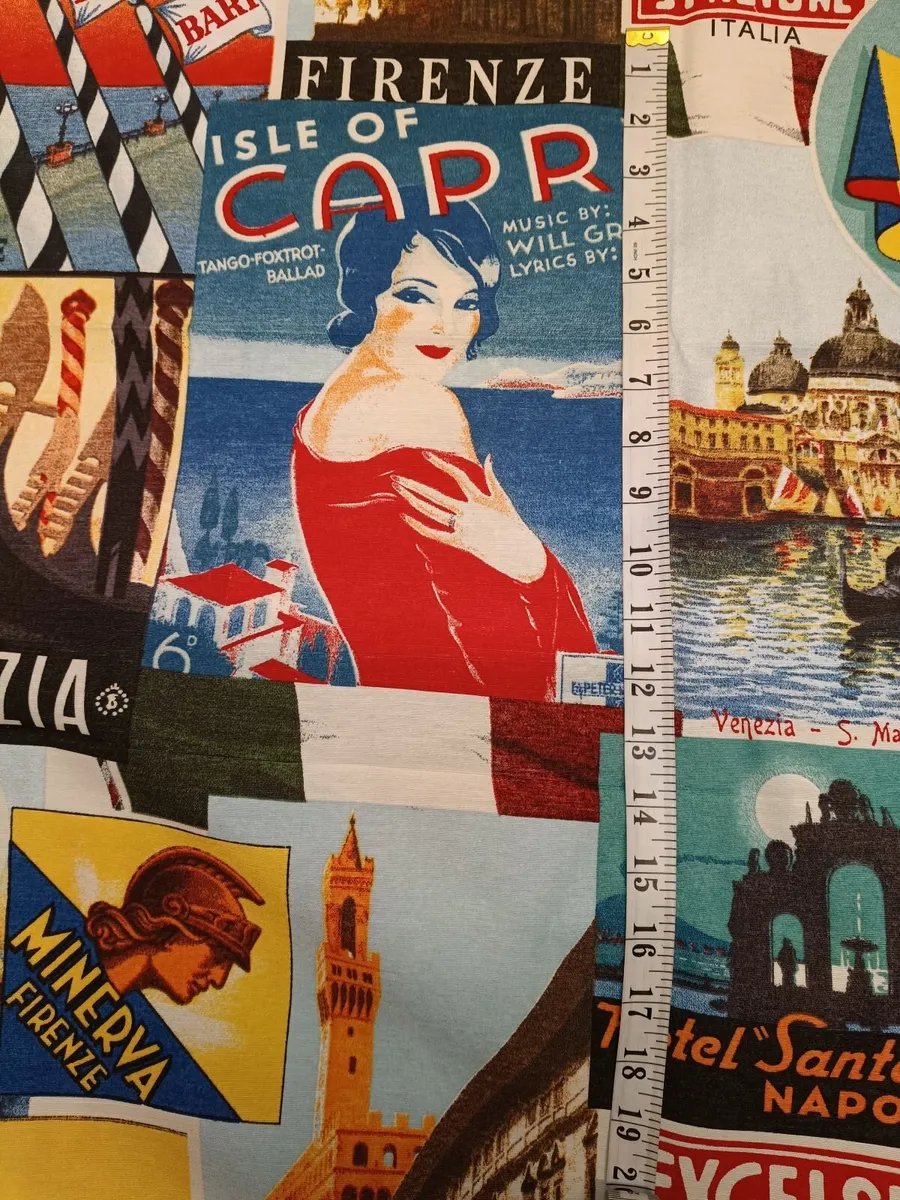 Vintage Italian printed cotton canvas - Image 4