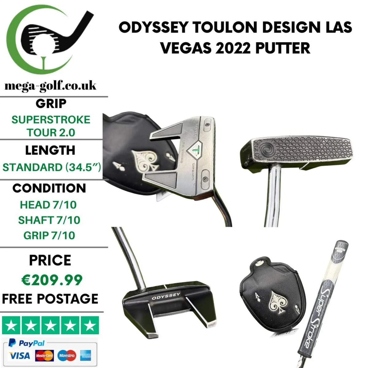 Odyssey Toulon Design Las Vegas 2022 Putter / 34.5 - Image 1
