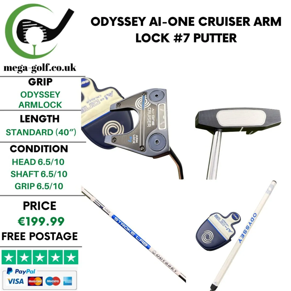 Odyssey Ai-One Cruiser Arm Lock #7 Putter / 40'' - Image 1