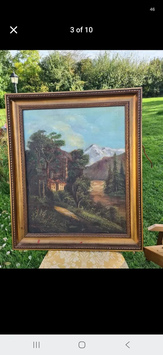 Antique signed oil paintings - Image 2