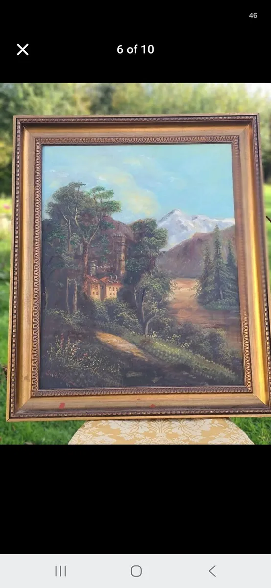 Antique signed oil paintings - Image 3