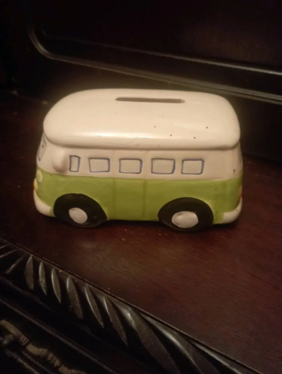 RARE VW TRANSPORT CAMPER VAN / NOVELTY MONEY BOX - Image 1
