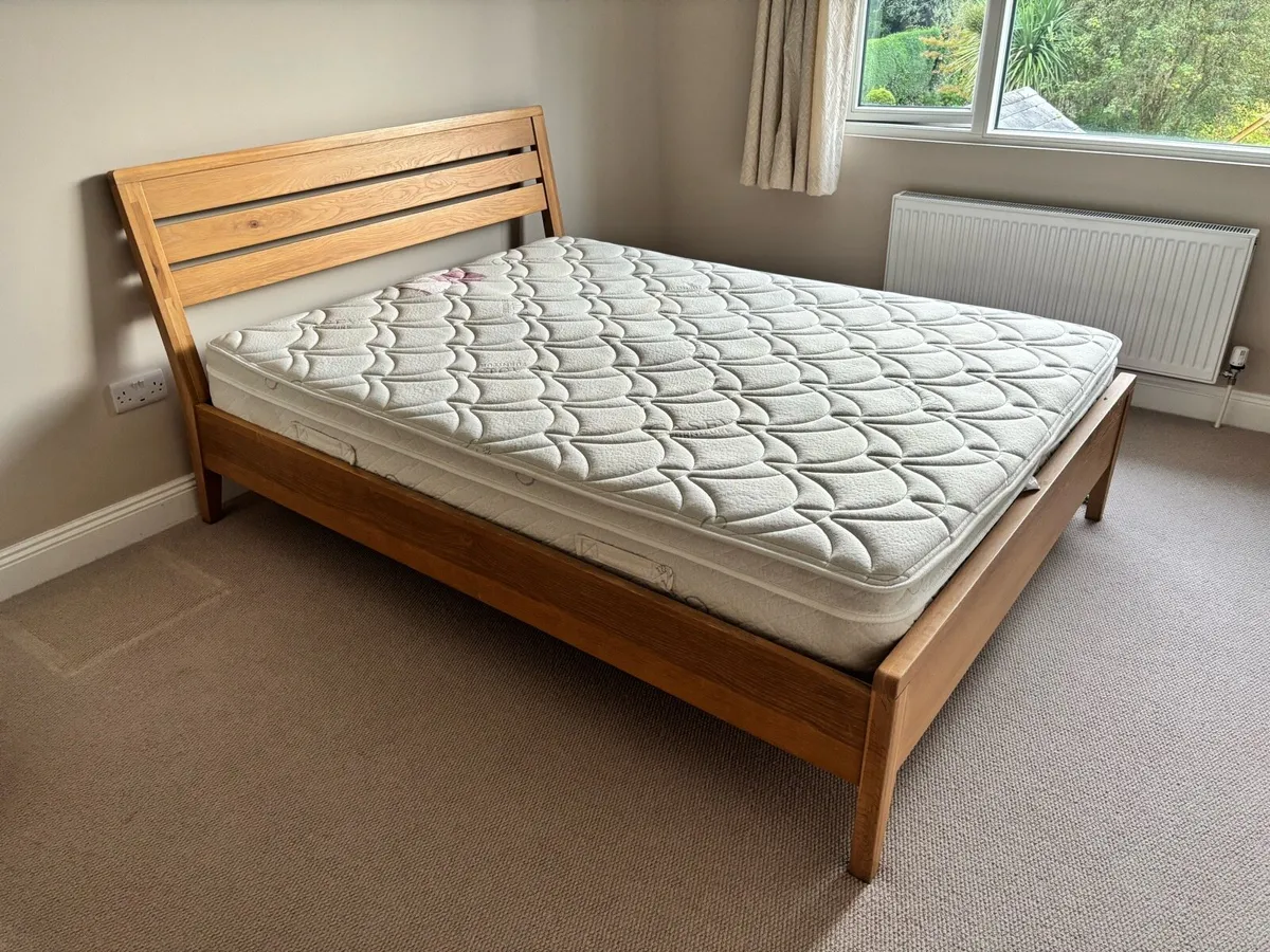King size bed and mattress - Image 1