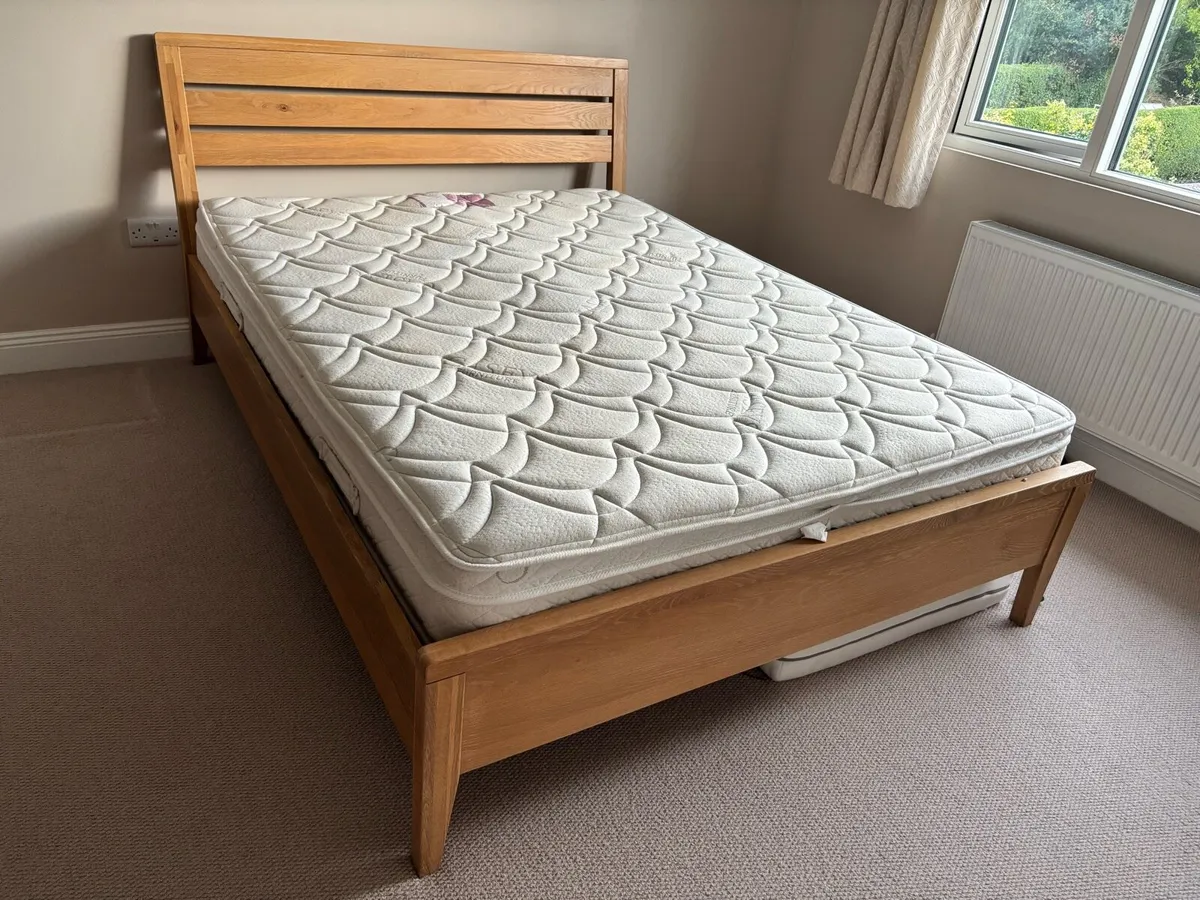 King size bed and mattress - Image 3
