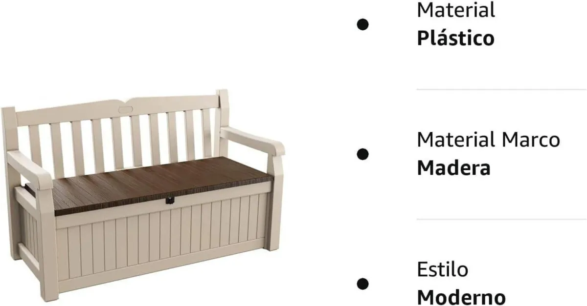 Bench 265L Outdoor 60% Recycled Garden Furniture - Image 4