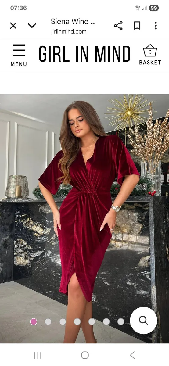 Girl in Mind Burgundy Dress - Image 1