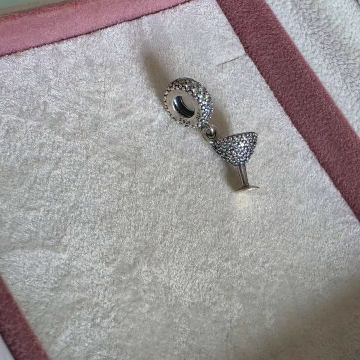 Pandora pave cocktail glass charm - Image 1