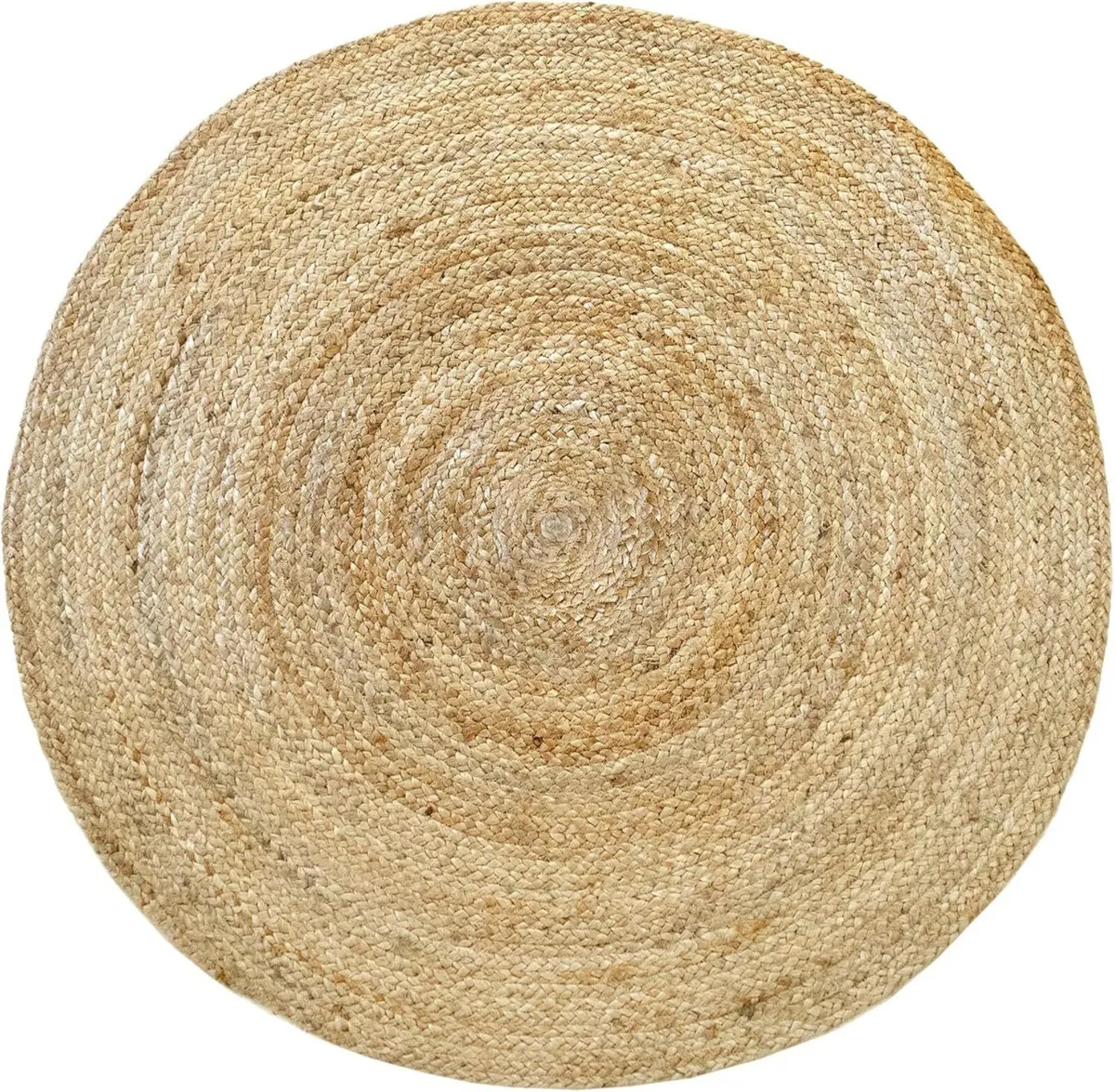 Rug Jute Round Alhambra Natural Colour Area - Image 4