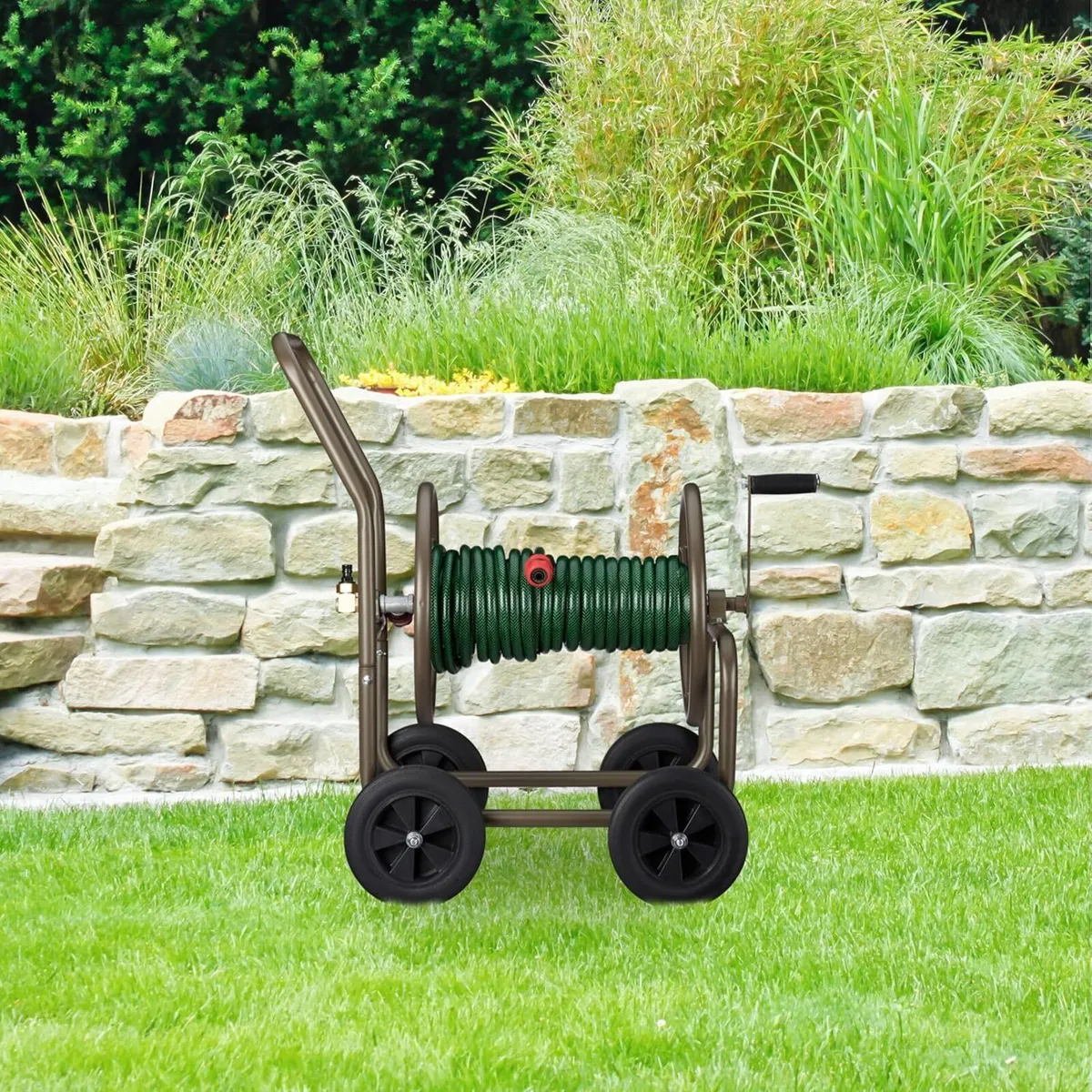 Hose Trolley Xl Mobile Portable Reel Metal - Image 2