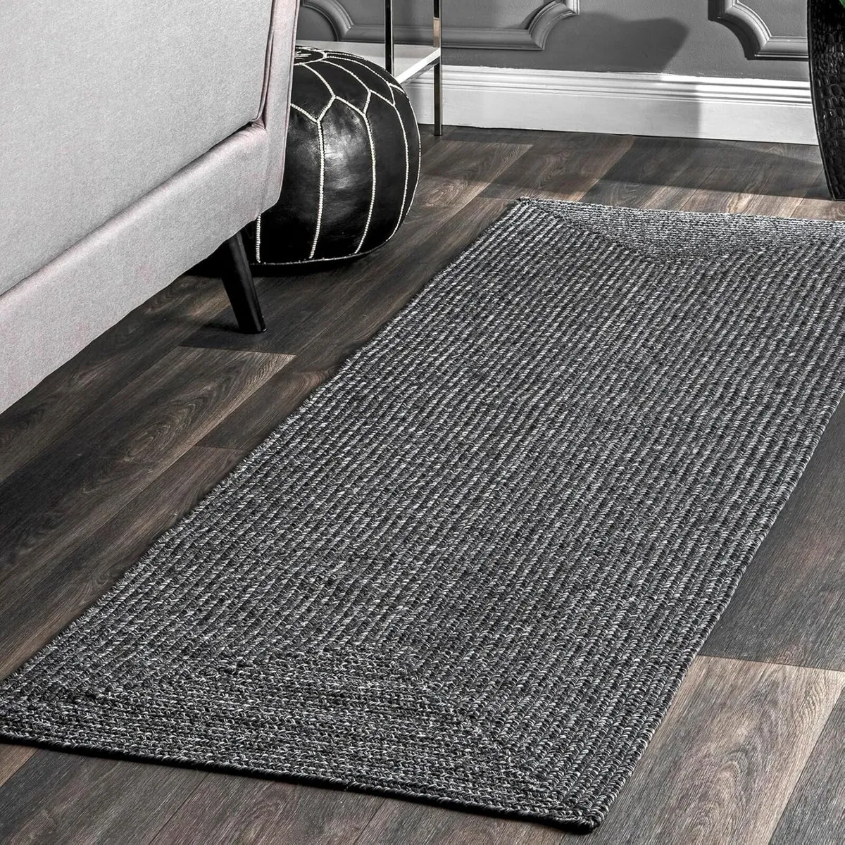 Rigo Hand Woven Farmhouse Jute Runner Rug 76 - Image 1