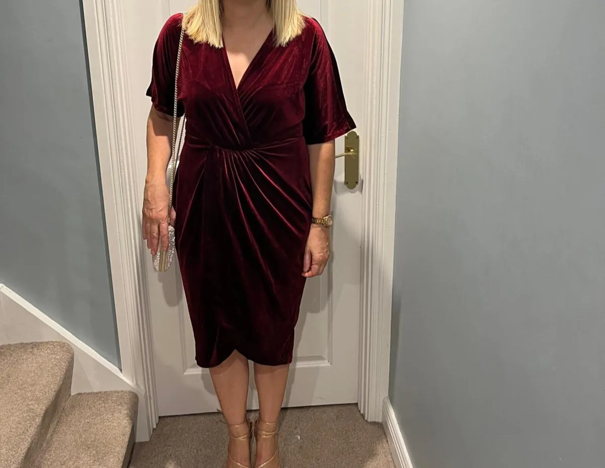 Girl in Mind Burgundy Dress - Image 4