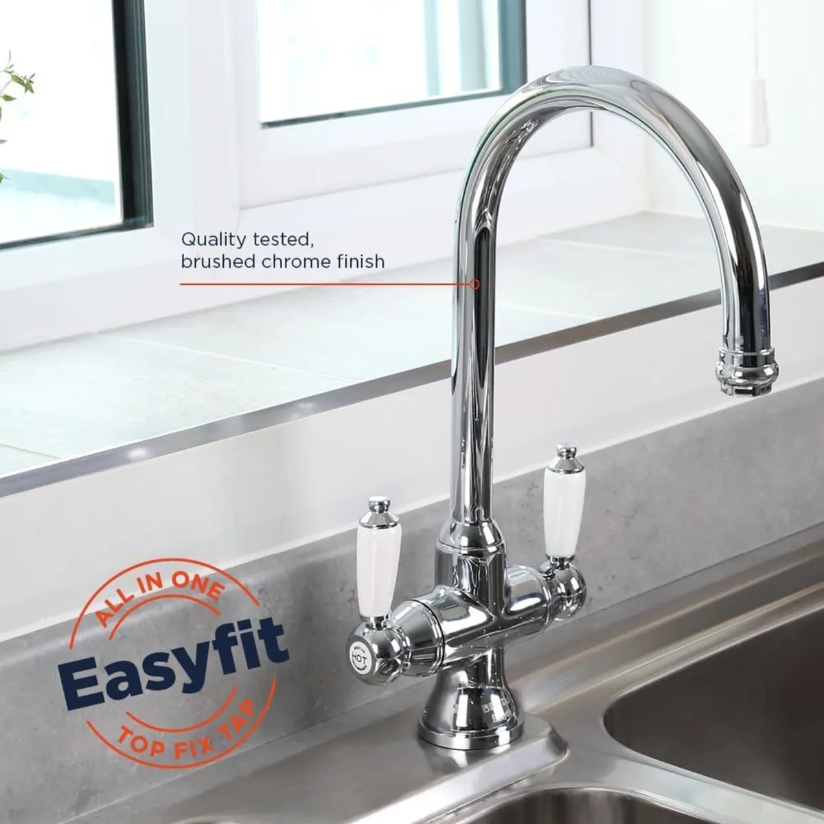 Traditional Kitchen Tap Chrome Rs Snk Ef C - Image 3